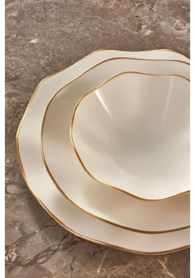Güral Porselen Nesrin Nes24y430gd Gold 24 Parça 6 Kişilik Yemek Takımı - Outlet