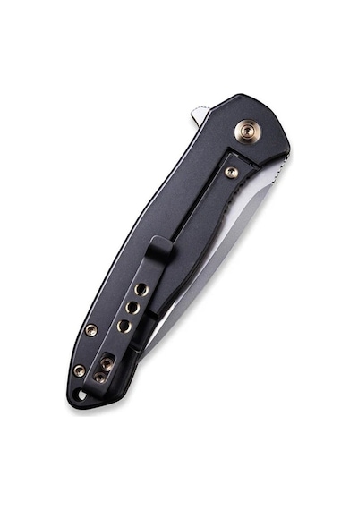 We Knife Kitefin Black Ti Handle With A Blue Groove On Presentation Handle Polished Bead Blasted Cpm S35vn Blade Kamp Çakı Siyah We Knife Kitefin Black Ti Handle With A Blue Groove On Presentation Handle Polished Bead Blasted Cpm S35vn Blade Kamp Çakı Siyah