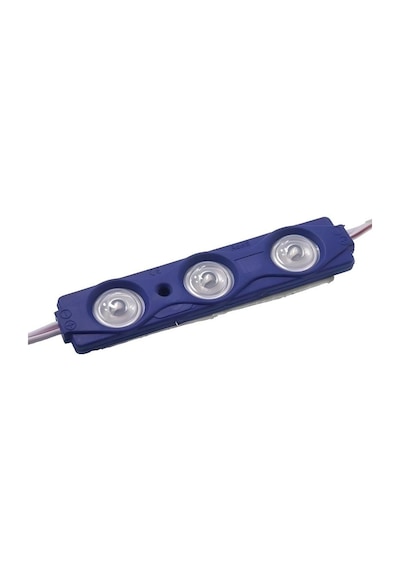 1,2 Watt 3lü Lensli Mavi Led Modül 2835 Reklamcı Modül 10 Adet