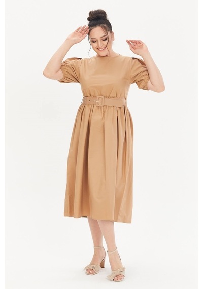 Myline Kemerli Poplin Elbise (503181776)