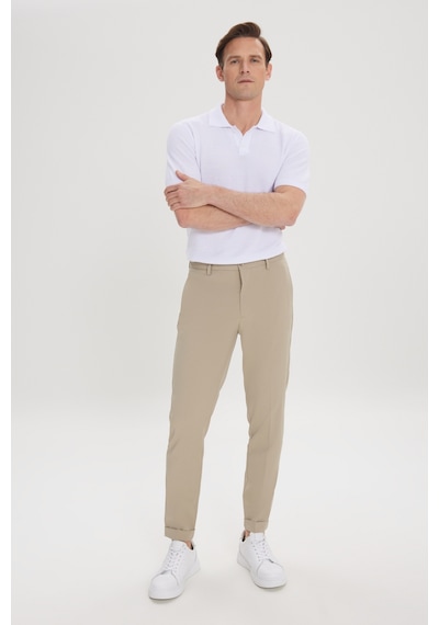 AC&Co / Altınyıldız Classics Erkek Acık Hakı Slim Fit Dar Kesim Beli Lastikli Yan Cep Rahat Pantolon Acık Hakı Haki