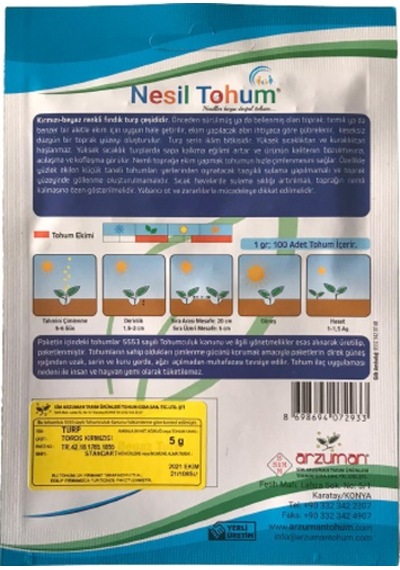 KırmızıBeyaz Turp Atalık Tohumu 3 Paket