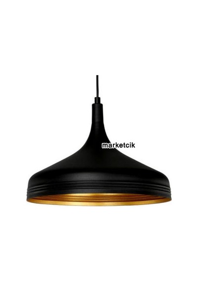 Cata Ct-8103 Dekoratif Siyah Retro Sarkıt. Tekli Modern Avize Altın - Siyah