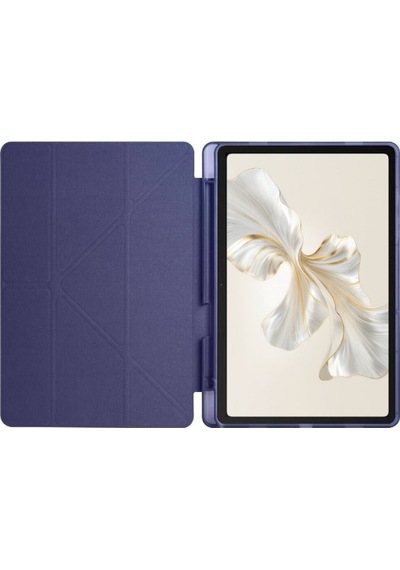 Honor Pad 9 12.1 İnch Tablet Uyumlu Kılıf Katlanır Kalemlikli Standlı Uyku Modlu Akıllı Kapak Kapaklı Kılıf