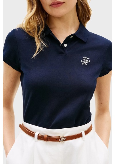 Tommy Hilfiger Bayan Polo Yaka T Shirt Ww0ww49259 C1g Lacivert Lacivert