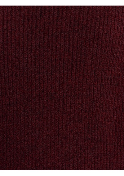 Dilvin 2268 Balıkçı Yaka Geniş Kazak-koyu Bordo Koyu Bordo