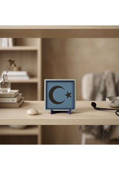 Minimalist Hilal Ve Yıldız Tasarım Obje, Modern Dekorasyonun Estetik İmzası 10x10 Cm