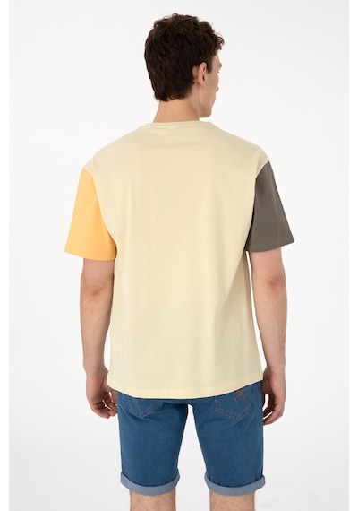 U.S. Polo Assn. Erkek Comfort Fit Bisiklet Yaka Açık Haki Tişört 50306921-VR183