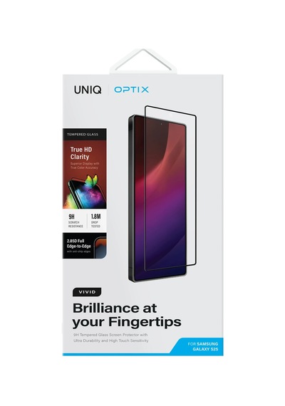 Samsung Galaxy Uyumlu S25 Ekran Koruyucu Cam Vivid Serisi Dustrepel Oleofobik Koruma Teknolojisi