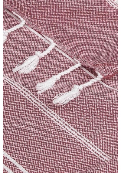 Summer Wind Soft %100 Pamuk Peştemal 100x180 Cm Bordo Çok Renkli