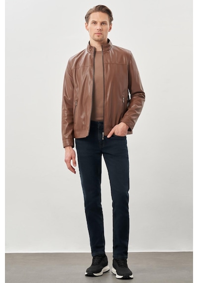 İmza Koyu Kahverengi Suni Deri Hakim Yaka Düz Yırtmaçsız Tam Astar Slim Fit Casual Deri Mont 1038245151 Koyu Kahverengi İmza Koyu Kahverengi Suni Deri Hakim Yaka Düz Yırtmaçsız Tam Astar Slim Fit Casual Deri Mont 1038245151 Koyu Kahverengi
