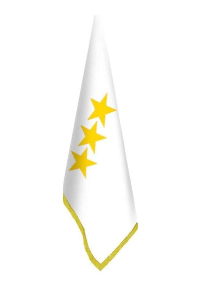 Ak Hun İmp. Bayrağı- 17 Türk Devletleri -ofis -makam-toplantı Odaları - Saçaklı Makam Bayrağı 1