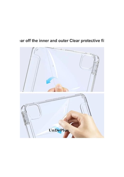 Apple Uyumlu iPad Air 13inç M4/m3/m2 Kılıf Kalem Bölmeli Akrilik Şeffaf Ayrılabilir Case 2026-2024