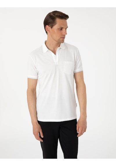 Pierre Cardin Erkek Ekru Tişört 50302631-vr019 Ekru