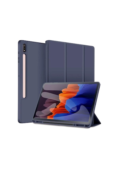 Samsung Galaxy Uyumlu Tab S8 Ultra 14.6" 2022 Sm x900 X906 Kılıf Kalem Bölmeli Smart Case