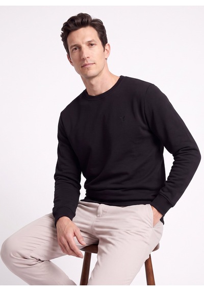 Fabrika Siyah Erkek Slim Fit Sweatshirt Joseyy N