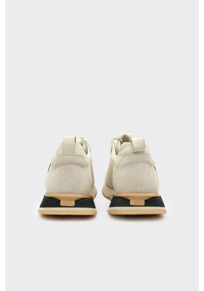 Derinet Hakiki Deri Comfort Erkek Sneaker Bej Bej