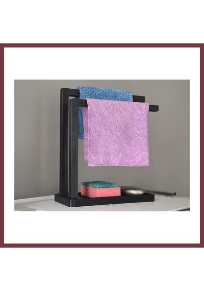 Storeşahin 3d Baskı Havluluk Ve Sabunluk Organizer - Lavabo Üstü Çok Amaçlı Düzenleyici-siyah Shn0720