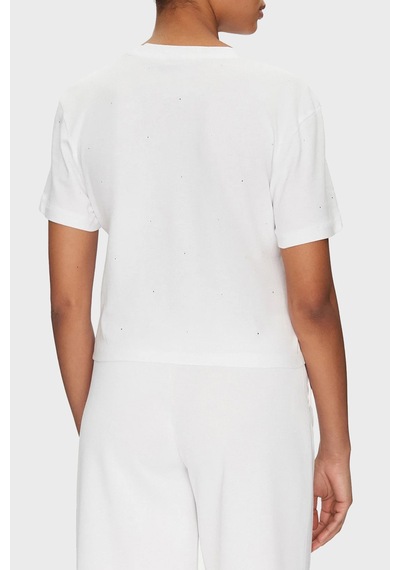 Guess Bayan T Shirt V5gı00 I3z14 G011 Beyaz Beyaz