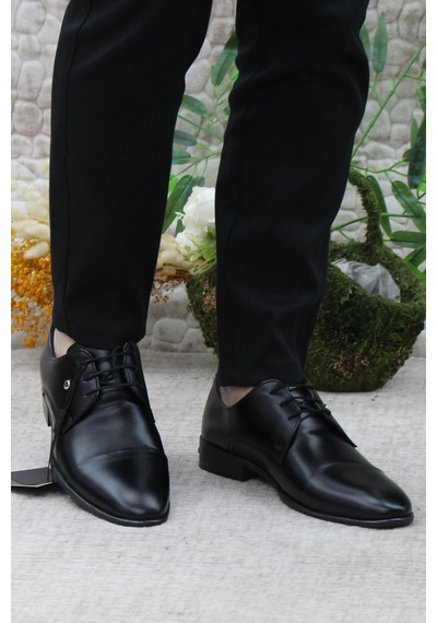 Pierre Cardin 7028 Siyah Damat Ayakkabısı Takım Ayakkabısı Erkek Klasik Ayakkabı 001