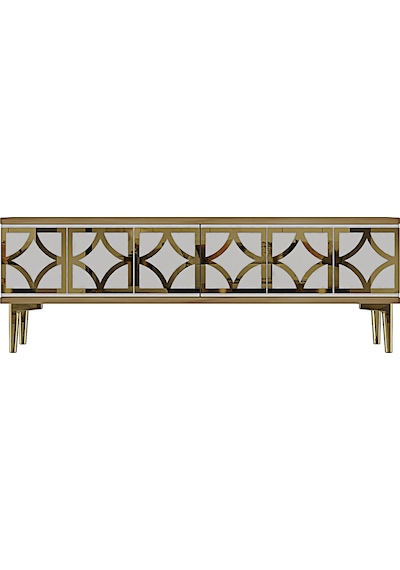 Tsa1237dbg Lem Tv Sehpası Safirmeşe-beyaz-gold 120cm