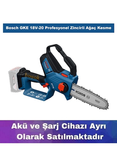 Bosch Gke 18v-20 Profesyonel Zincirli Ağaç Kesme Solo 06008d7100