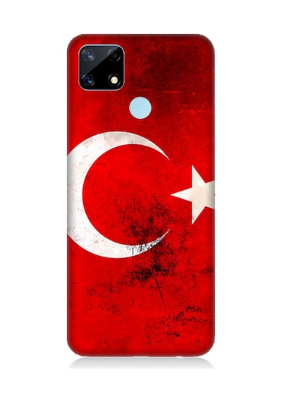 Realme 7i Uyumlu Silikon Kılıf Türk Bayrağı