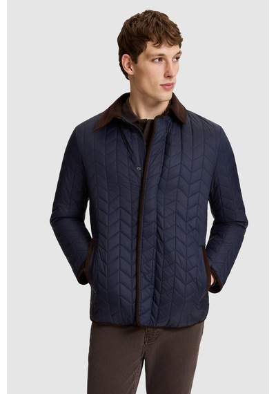 U.S. Polo Assn. Erkek Lacivert Polo Yaka Fermuarlı Çıtçıtlı Mont 50328186-vr033