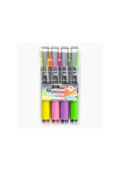 Serve Liquid Highlighter Sıvı Mürekkepli Fosforlu Kalem 4 Renk Pastel SV-LKTFPB4KRPA Çok Renkli