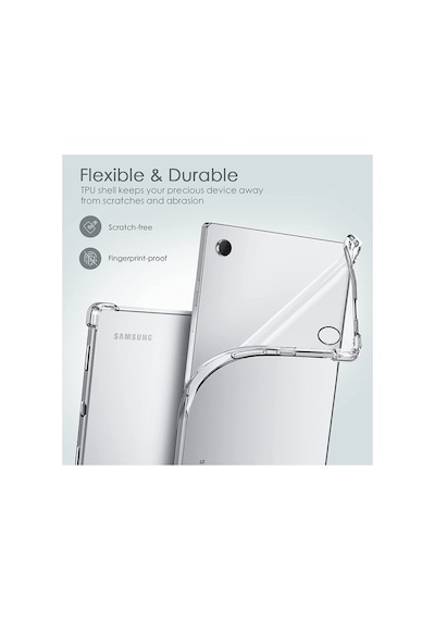 Samsung Galaxy Tab A8 10.5 Sm-x200 Kılıf Darbe Önleyici Anti Shock Şeffaf Silikon Tablet Case Arka Kapak