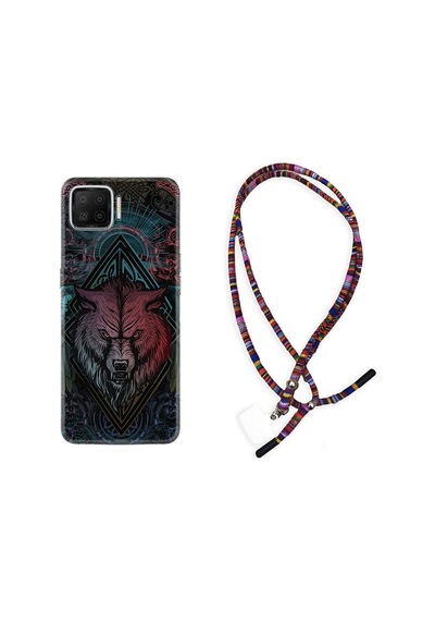 Oppo A73 Kılıf Rasta Boyun Askılı Wolf 1658