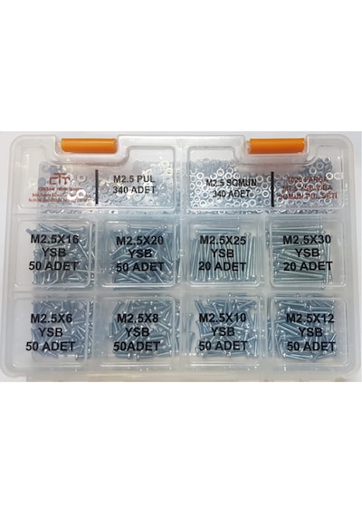 M2.5 Vida-Somun-Pul Seti Ysb 1020 Parça N11.41904