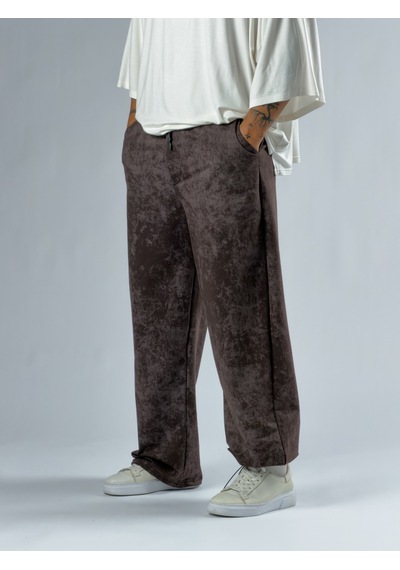 Cocopelli Paça Ayarlamalı Desenli Kahverengi Erkek Baggy Pantolon Coc3352