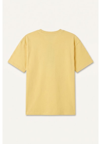 Defacto %100 Pamuk Oversize Bisiklet Yaka Kısa Kollu Basic Erkek Çocuk Tişört. G6486a826auyl506 Sarı-yl506