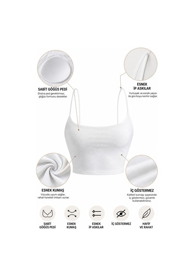 Mrm Pro Göğüs Pedli Kadın Beyaz İp Askılı Crop Atlet Esnek Fit Nakışlı Crop Top Büstiyer Beyaz Beyaz Mrm Pro Göğüs Pedli Kadın Beyaz İp Askılı Crop Atlet Esnek Fit Nakışlı Crop Top Büstiyer Beyaz Beyaz