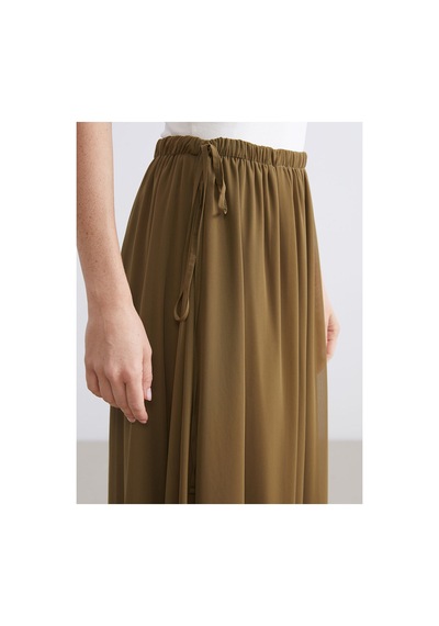 Lc Waikiki Alıta Cıty Farkıyla Lcw Modest Haki Düz Uzun Kadın Etek Haki - 931504791 Haki