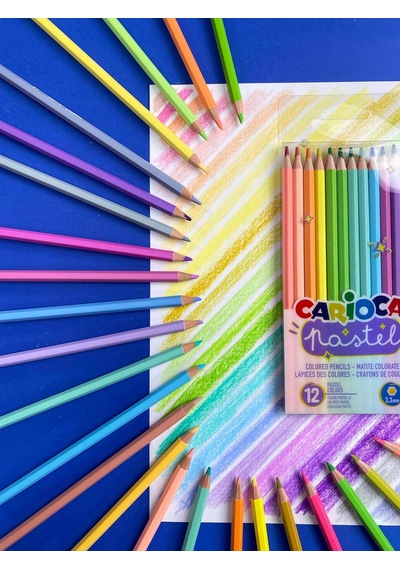 Carioca Pastel Renk Kuru Boya Kalemi 24'lü Diğer
