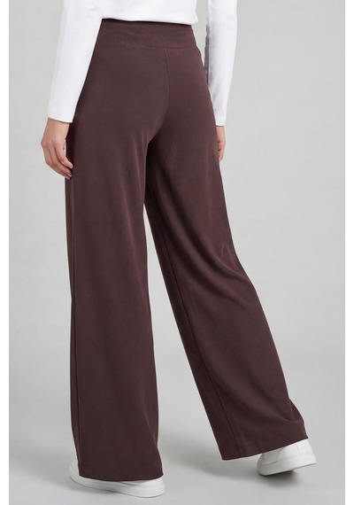 Kahverengi Comfort Fit Geniş Paça Korsajlı Palazzo Kadın Pantolon - 94681
