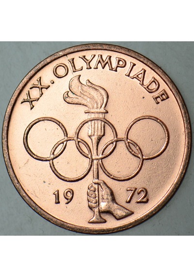 Almanya Münih 1972 Xx. Olimpiyat Oyunları Mini Madalyon. 18 Mm Çilaltı.