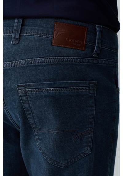 Morven Erkek Lacivert Denim 5 Cep Dynamic Fit Jean Kot Pantolon 26ms003033200 Lacivert
