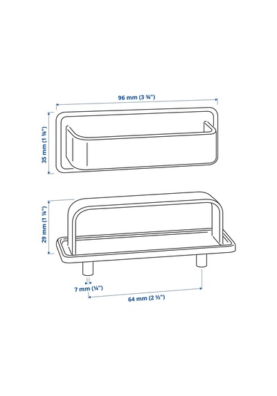 Ikea Sörbyn 2'li Mobilya Kulpu 96 Mm Krom