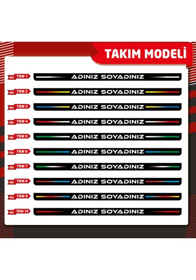 Takım Plakalık, 2 Adet Premium Uv Baskı, Plakalıkhane