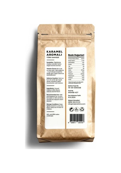 Caramel Turkish Coffee 200g, Karamel Aromalı Türk Kahvesi Diğer