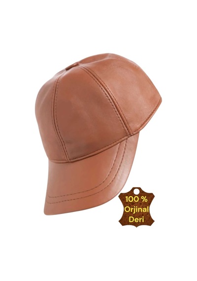 Tezzgelsin Unisex %100 Deri Arkadan Ayarlanabilir Baseball Kep Şapka Bakır