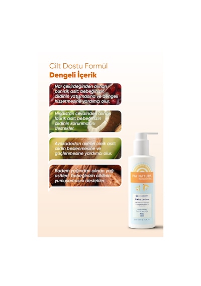 Iva Natura Organik Sertifikalı %98 Doğal Besleyici Bebek Losyonu Shea Ve Nar Özlü 250ml