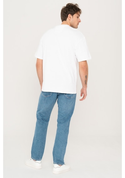 Jack & Jones Göğüs Baskılı Tişört - Collective 12255604 Beyaz