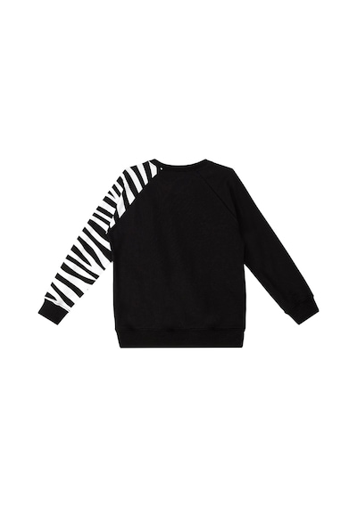 Denokids Fırfırlı Zebra Kız Çocuk Siyah Sweatshirt Mint