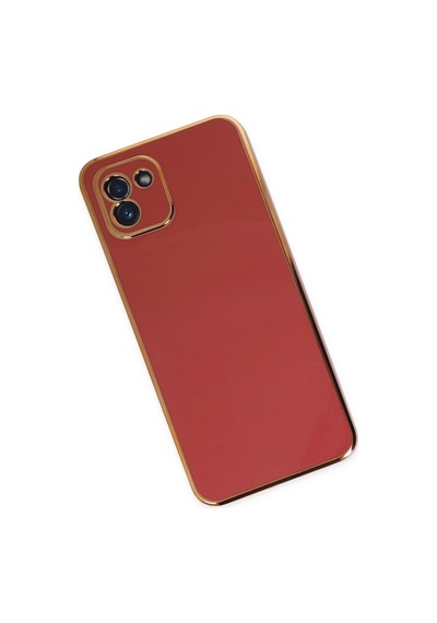 Samsung Galaxy Uyumlu A03 Kılıf Volet Silikon - Kırmızı -