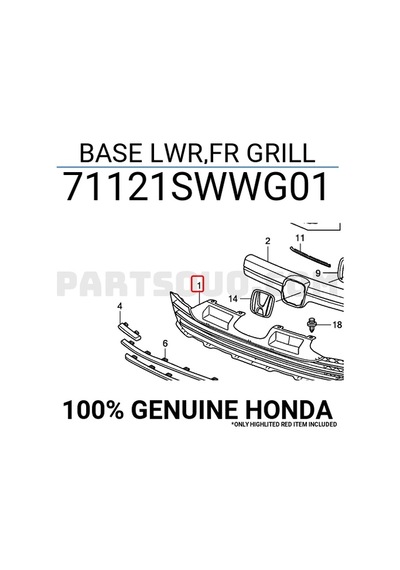 Honda Crv 2010 Yılında Çıkan Kasa Ön Panjur Oem No: 71121swwx3