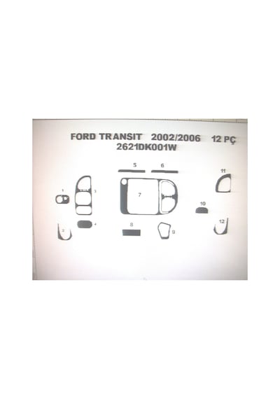 Ford Transit 2002-2006 12 Parça Torpido Kaplama Renk Piano Black